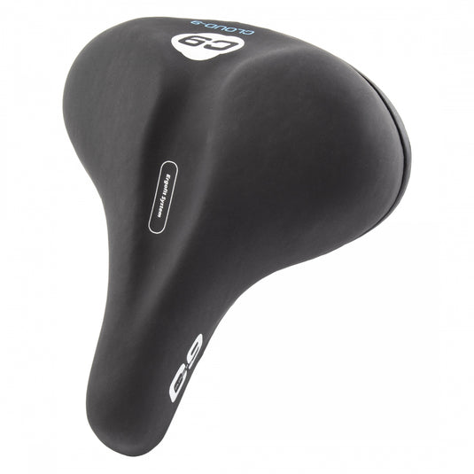 Cloud-9 Ladies Bicycle Comfort Saddle - Black Vinyl Cover Steel Rails