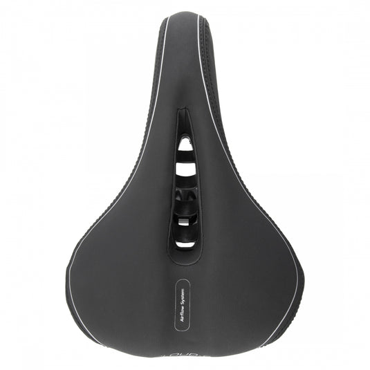 Cloud-9 Ladies Cut Out Bicycle Comfort Sport Seat - Black Vinyl Cover