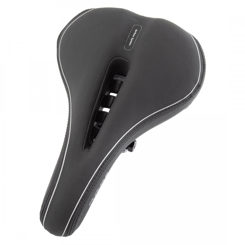 Load image into Gallery viewer, Cloud-9 Ladies Cut Out Bicycle Comfort Sport Seat - Black Vinyl Cover
