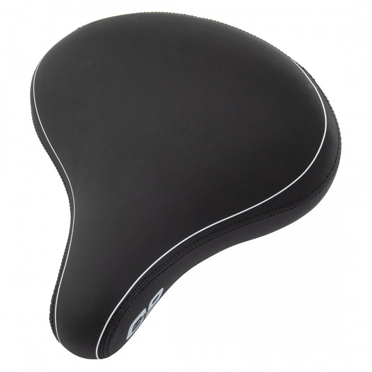 Cloud-9 Unisex Bicycle Comfort Seat Cruiser - Black Vinyl Cover Steel Rails