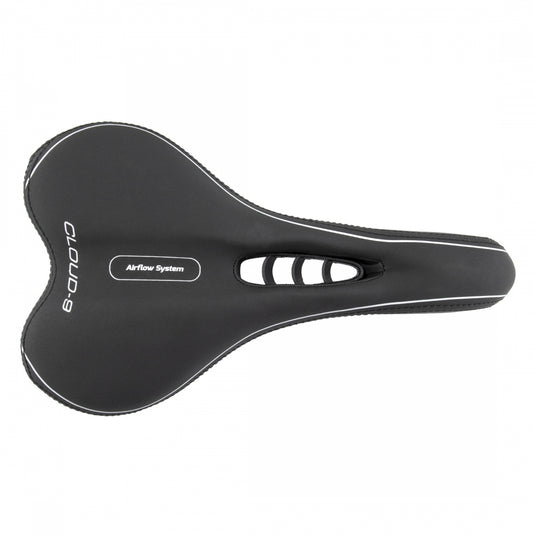 Cloud-9 Mens Bicycle Comfort Sport Seat Relief Channel - Black Vinyl Cover