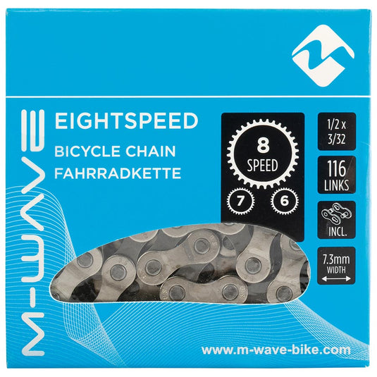 M-Wave Eightspeed Chain Speed: 6/7/8, 3/32'', Links: 116, Silver