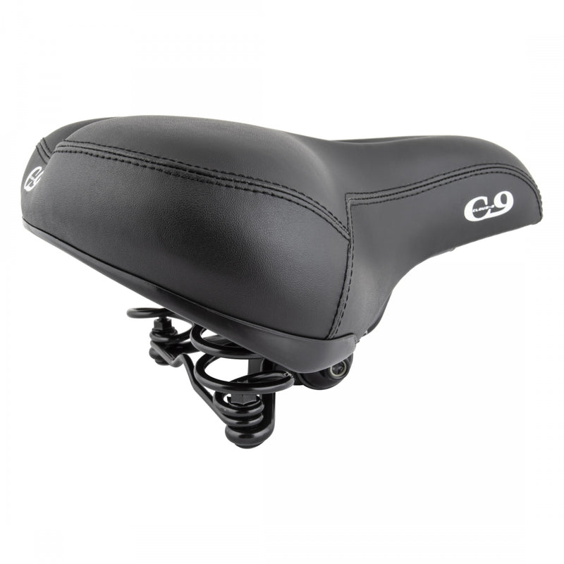 Load image into Gallery viewer, Cloud-9 Unisex Suspension Bicycle Comfort Seat - Black Vinyl Steel Rails
