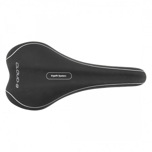 Cloud-9 Mens Bicycle Comfort Sport Seat Relief Channel - Black Steel Rails