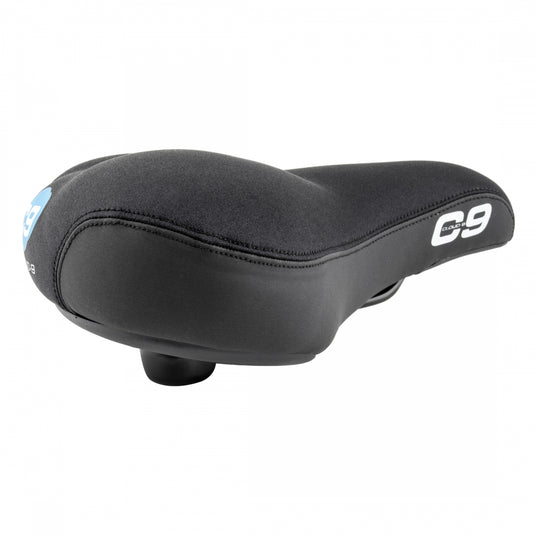 Cloud-9 Unisex Bicycle Comfort Seat Cruiser - Black Steel Rails Lycra Cover