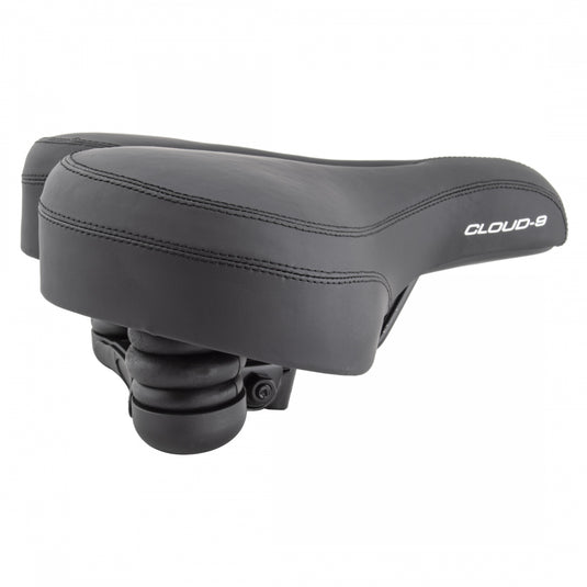 Cloud-9 Unisex Bicycle Comfort Seat - Black Emarald Cover Steel Rails