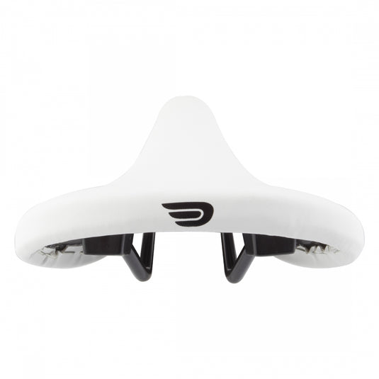 Pure Cycles Drome 2 Saddle - White Steel Rails PVC Cover Unisex