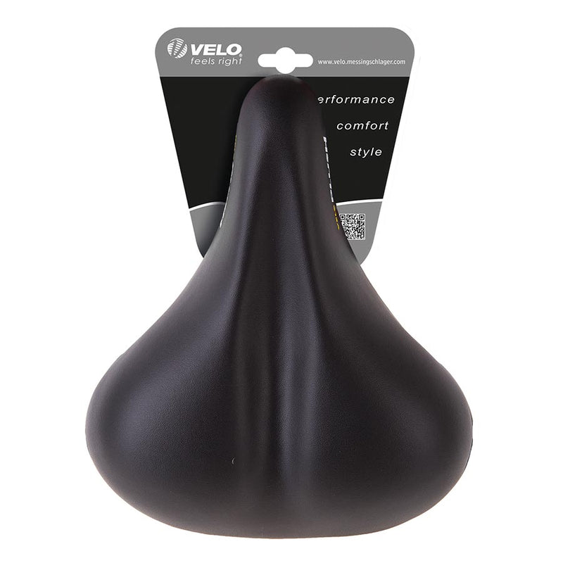 Load image into Gallery viewer, Velo Elasto D2 Plush Comfort Saddle, 264 x 220mm, 854g, Black
