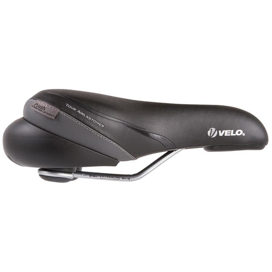 Velo Tour Air-Lastomer Comfort, Saddle, 270 x 180mm, 665g, Black