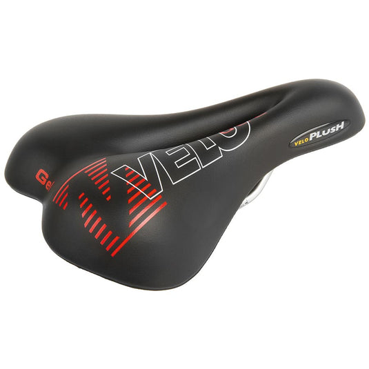 Velo Plush Gel D1 Saddle 254 x 173mm, 452g, Black