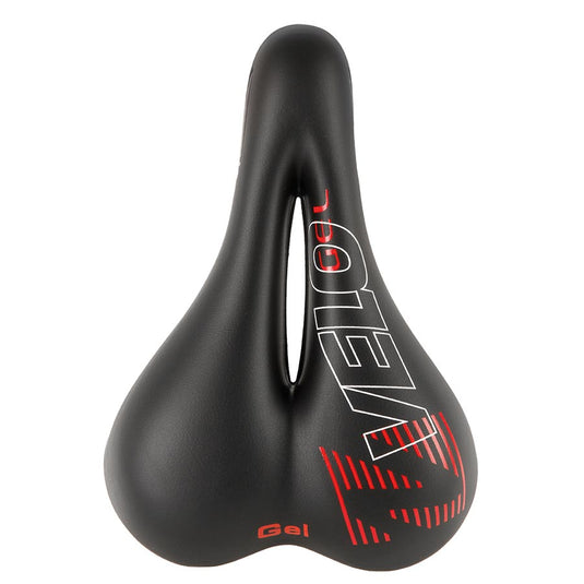 Velo Plush Gel D1 Saddle 254 x 173mm, 452g, Black