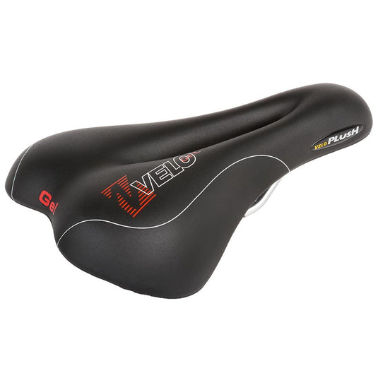 Velo Plush Gel D2 Saddle 267 x 168mm, 494g, Black