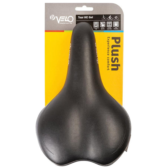 Velo Tour HC Gel Comfort Saddle, 260 x 168mm, 463g, Black