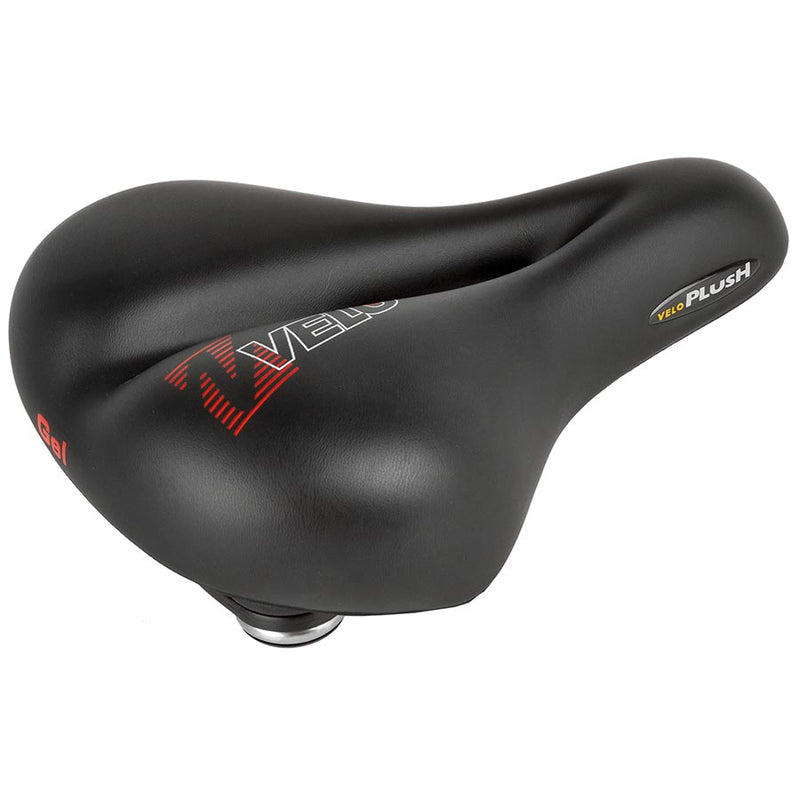 Load image into Gallery viewer, Velo Plush Gel Elasto Saddle, 275 x 213mm, Black
