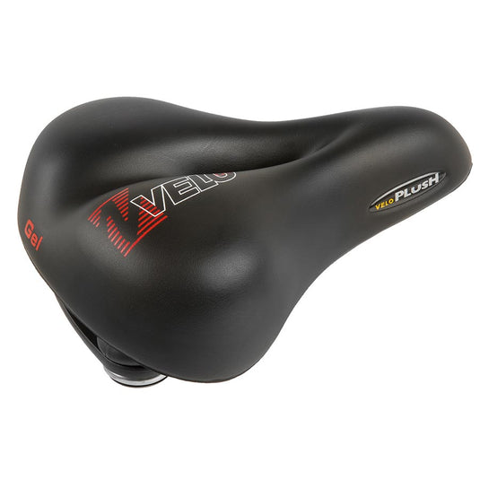 Velo Plush Gel Elasto Saddle, 254 x 200mm, Black