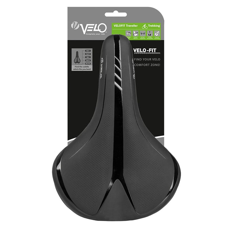 Load image into Gallery viewer, Velo Fit Traveller Saddle 263 x 205mm, 451g, Black
