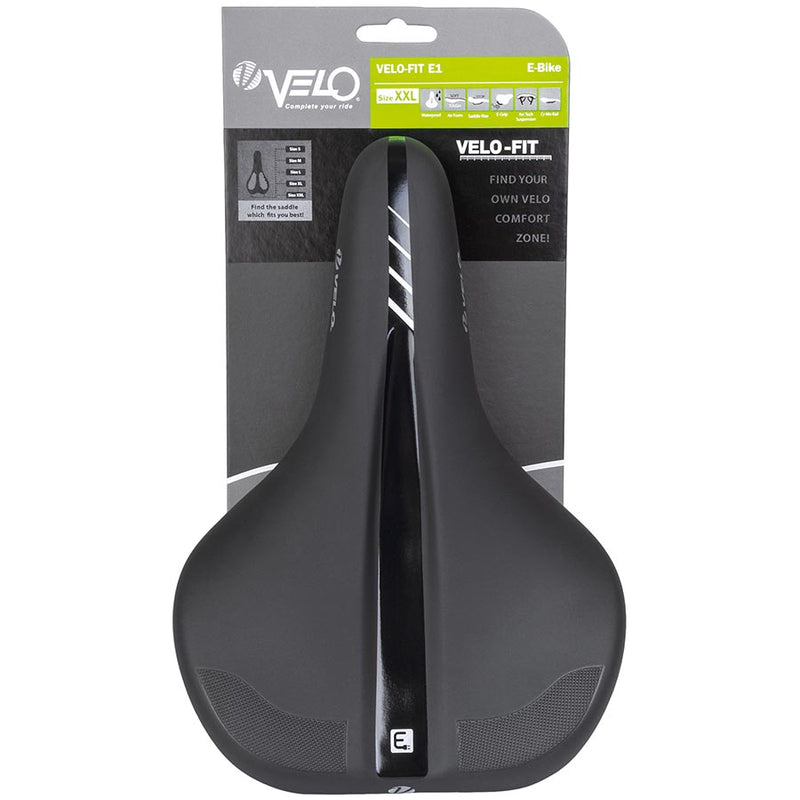 Load image into Gallery viewer, Velo Fit E1 Saddle 190 x 270mm, Black
