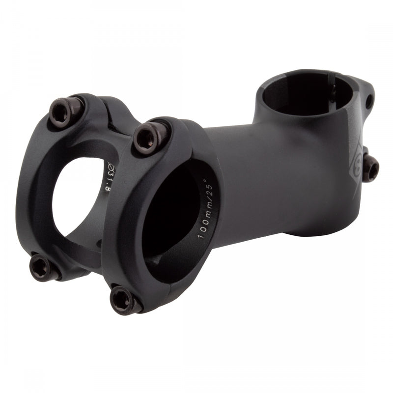 Load image into Gallery viewer, Origin8 Everland MX/GX 25deg Stem Bar Clamp 31.8mm 100mm 25 Deg Black Aluminum
