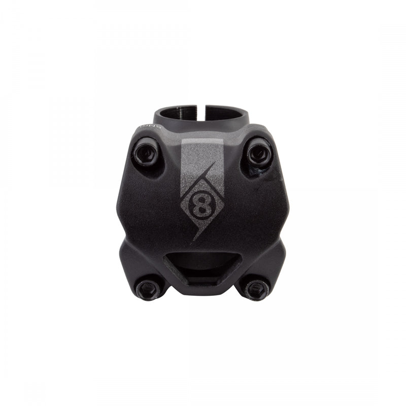 Load image into Gallery viewer, Origin8 Flow Stem 31.8mm 55mm 0 Deg Black MTB 4-bolt Front Loading Faceplate
