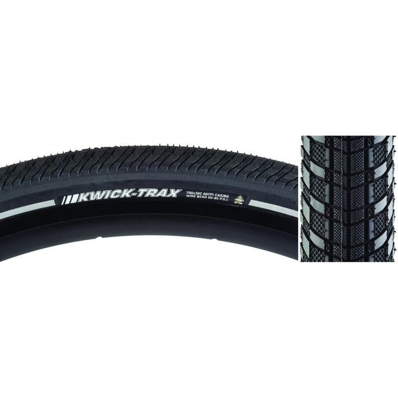 Load image into Gallery viewer, Kenda-Kwick-Trax-700c-38-mm-Wire-TIRE1688-Wire-Bead-Tires
