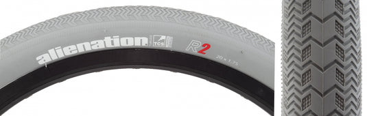 Alienation TCS R2 Tire Tubeless Folding Dual Compound Gray 120TPI 20x1.75