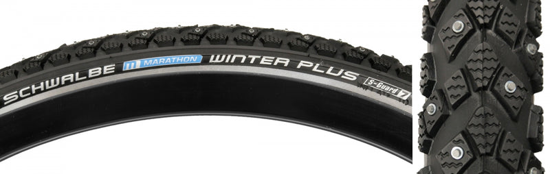 Load image into Gallery viewer, Schwalbe-Marathon-Winter-Plus-Performance-Twin-SmartGuard-188-Stud-26-in-2.15-in-Wire-TIRE3395-Wire-Bead-Tires
