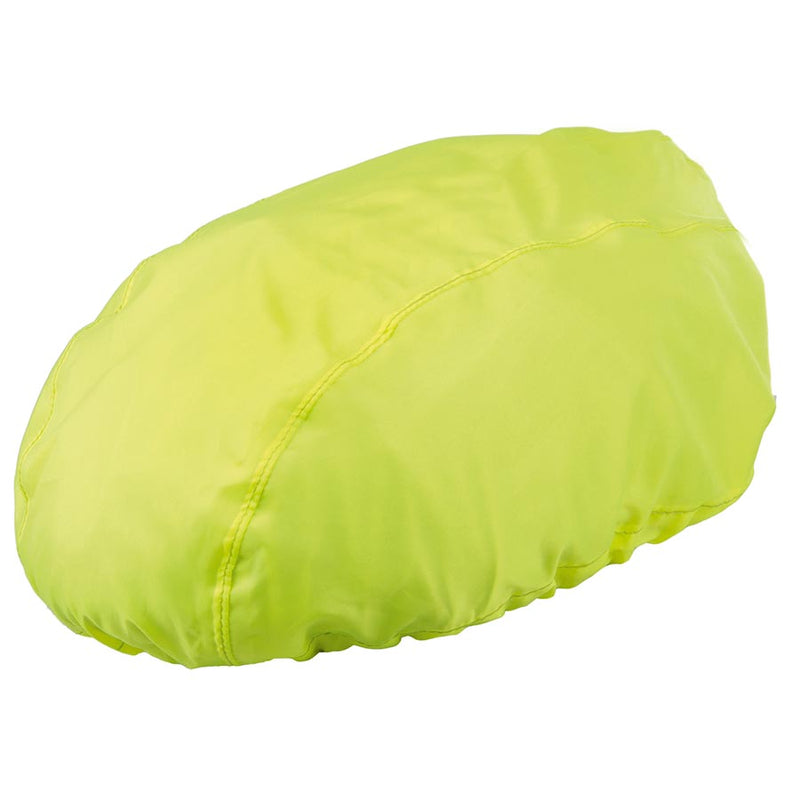 Load image into Gallery viewer, M-Wave Helmet Cover Water resistant, Neon Yellow with reflective logos
