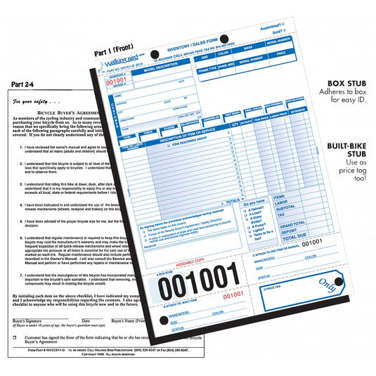 Walking-Bird-Publications-Big-Inv.-Sales-Forms-Miscellaneous-Shop-Supply-MSSS0023