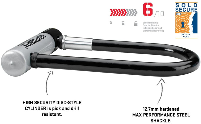 Load image into Gallery viewer, Kryptonite KryptoLok U-Lock 3.25 x 7&quot; Keyed Black Includes Bracket
