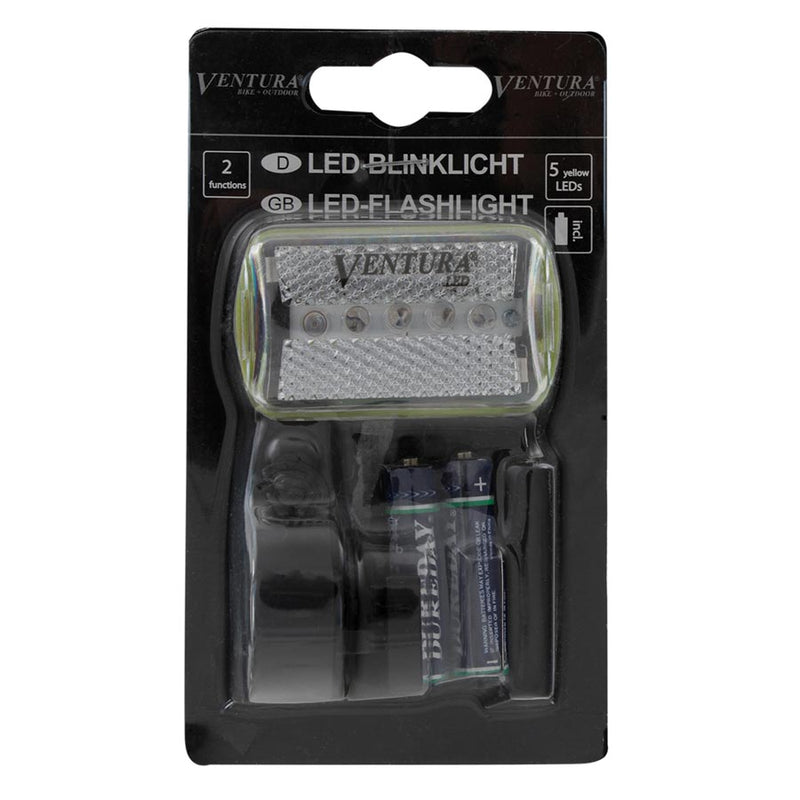 Load image into Gallery viewer, Ventura Front Flashing Reflector Light, Light, Front, Black
