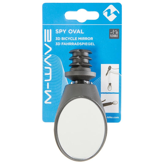 M-Wave Spy Oval Mirror Mount: Bar End