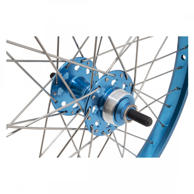 Load image into Gallery viewer, Se Bikes J24SG Rear Wheel 20in B/O 3/8inx110mm FW Rim Brake Clincher Blue 36H
