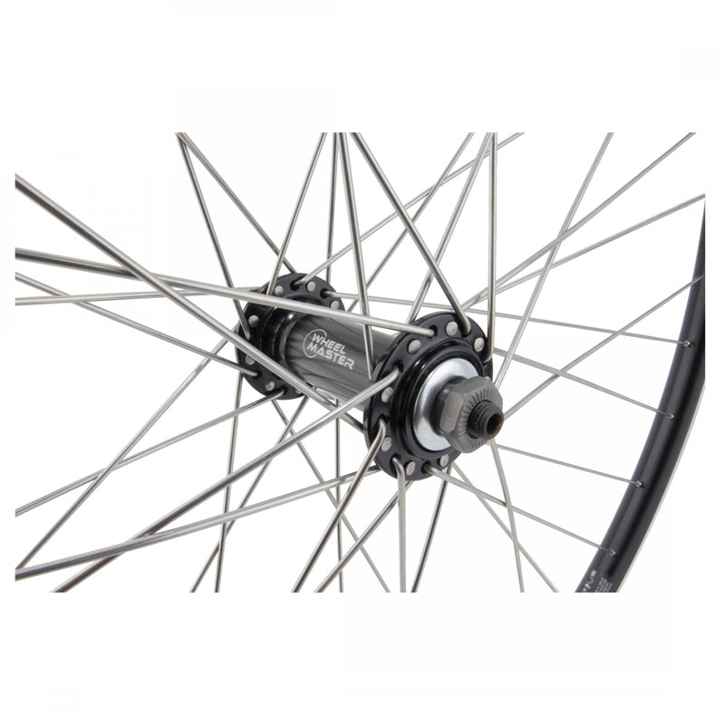 Load image into Gallery viewer, Wheel Master 700c Mach1 ER10 Front QRx100mm W/M MT-5000 Rim Brake Clincher Blk
