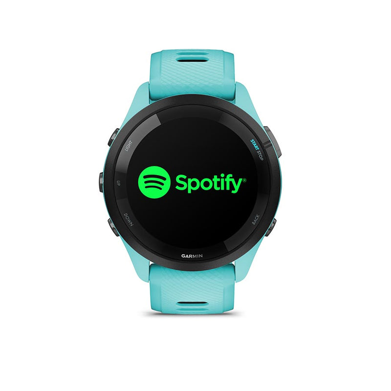 Load image into Gallery viewer, Garmin Forerunner 265 Music Watch, Watch Color: Aqua, Wristband: Aqua/Black - Silicone
