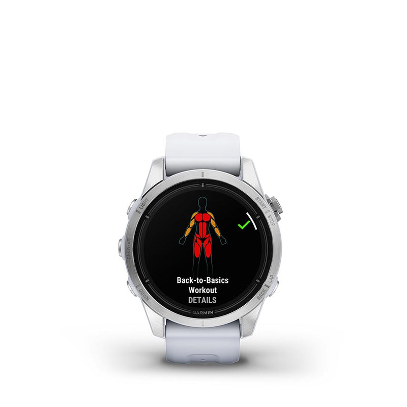 Load image into Gallery viewer, Garmin Epix Pro Std. Edition 42mm, Watch, Watch Color: Silver, Wristband: White - Silicone
