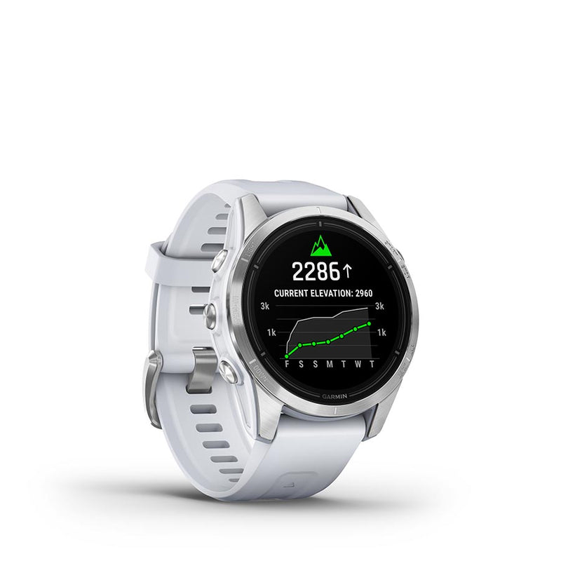 Load image into Gallery viewer, Garmin Epix Pro Std. Edition 42mm, Watch, Watch Color: Silver, Wristband: White - Silicone
