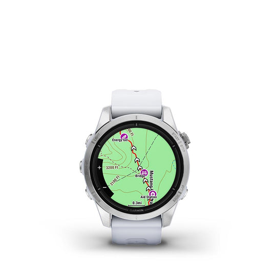 Garmin Epix Pro Std. Edition 42mm, Watch, Watch Color: Silver, Wristband: White - Silicone