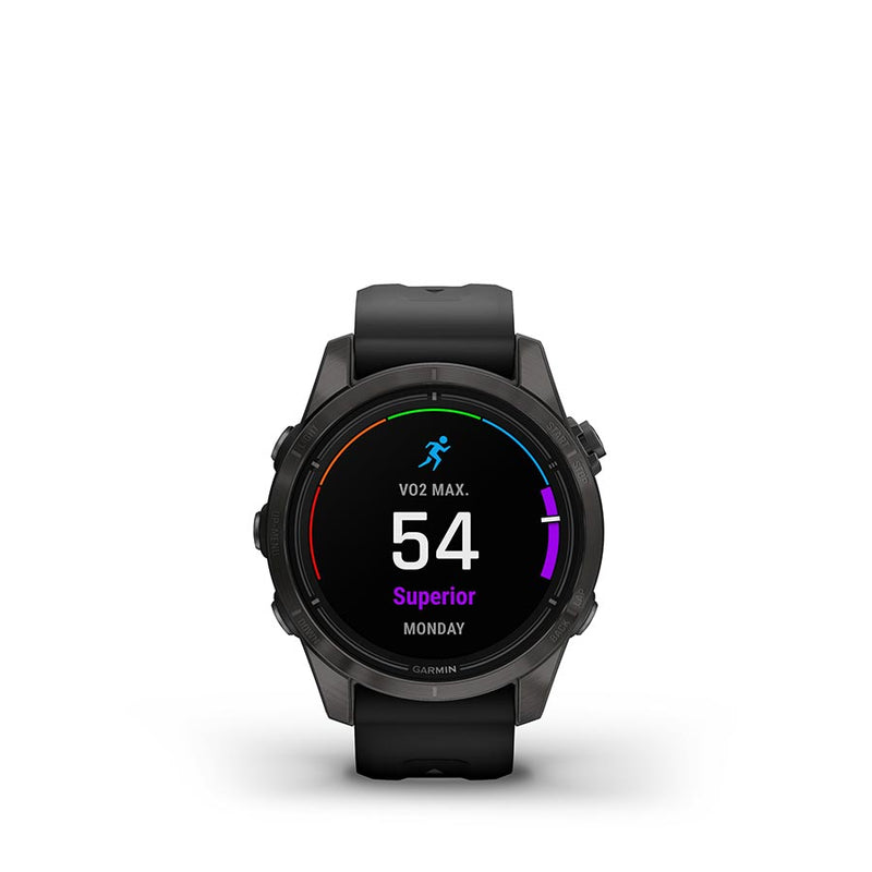 Load image into Gallery viewer, Garmin Epix Pro Sapphire Edition 42mm, Watch, Watch Color: Titanium, Wristband: Black - Silicone
