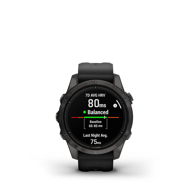 Load image into Gallery viewer, Garmin Epix Pro Sapphire Edition 42mm, Watch, Watch Color: Titanium, Wristband: Black - Silicone
