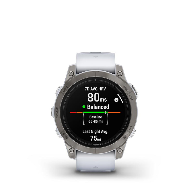 Load image into Gallery viewer, Garmin Epix Pro Sapphire Edition 47mm, Watch, Watch Color: Titanium, Wristband: White - Silicone
