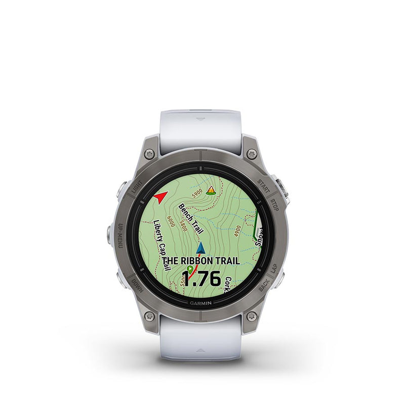 Load image into Gallery viewer, Garmin Epix Pro Sapphire Edition 47mm, Watch, Watch Color: Titanium, Wristband: White - Silicone
