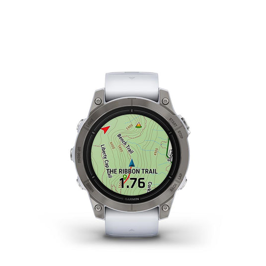 Garmin Epix Pro Sapphire Edition 47mm, Watch, Watch Color: Titanium, Wristband: White - Silicone