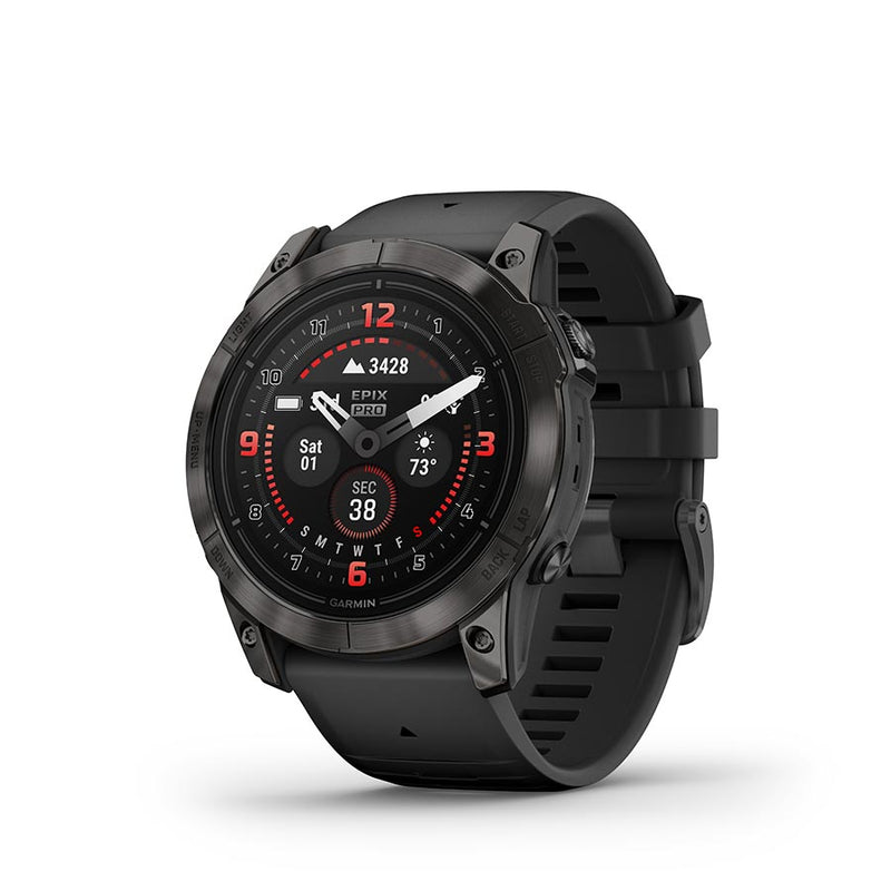 Load image into Gallery viewer, Garmin Epix Pro Sapphire Edition 51mm, Watch, Watch Color: Titanium, Wristband: Black - Silicone
