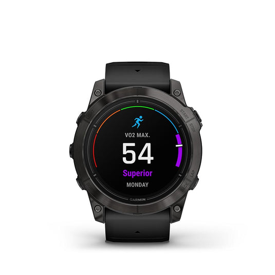 Garmin Epix Pro Sapphire Edition 51mm, Watch, Watch Color: Titanium, Wristband: Black - Silicone