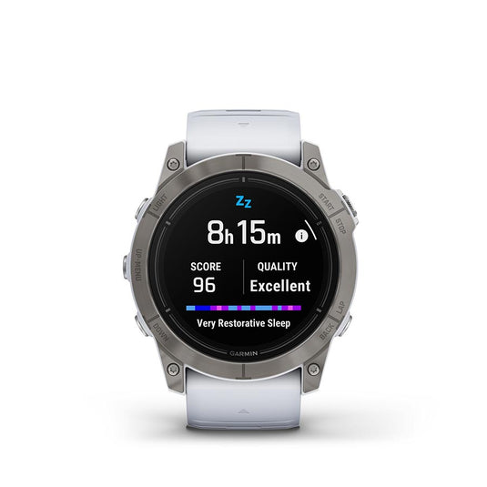 Garmin Epix Pro Sapphire Edition 51mm, Watch, Watch Color: Titanium, Wristband: White - Silicone