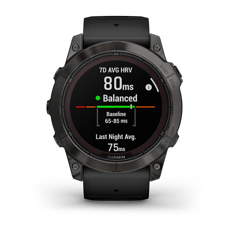 Load image into Gallery viewer, Garmin fenix 7X Pro Sapphire Solar Smartwatch - 51mm, Carbon Gray DLC Titanium Case, Black Band
