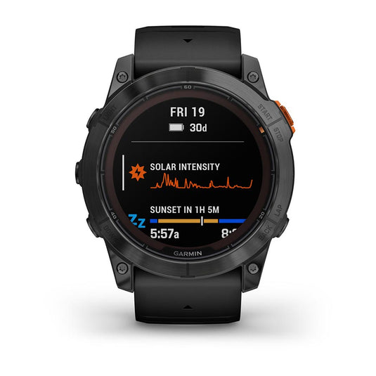 Garmin fenix 7X Pro Solar Smartwatch - 51mm, Slate Gray Case, Black Band