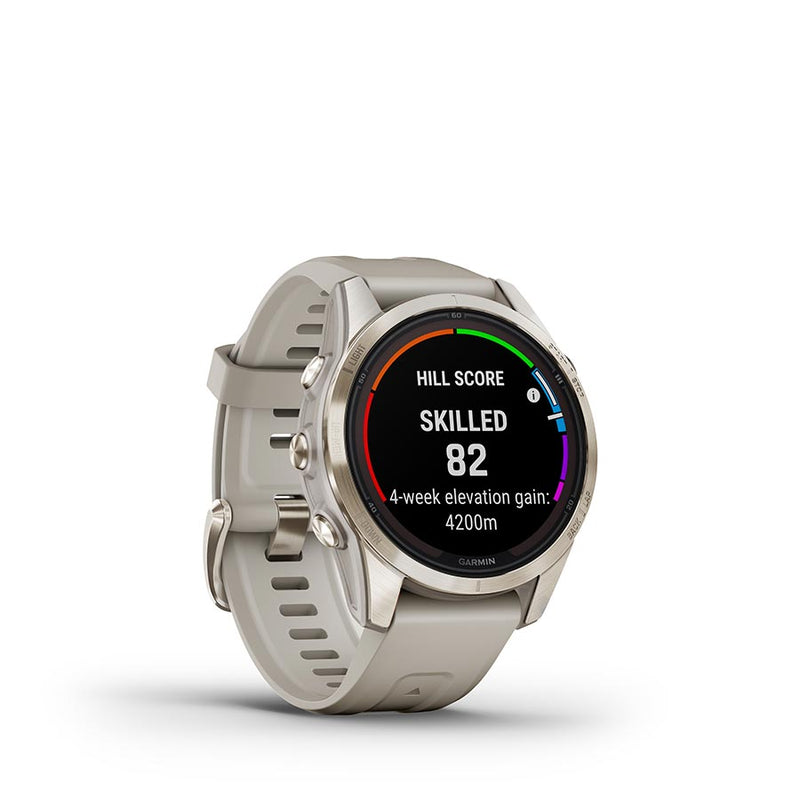 Load image into Gallery viewer, Garmin fenix 7S Pro Sapphire Solar, Watch, Watch Color: Soft Gold, Wristband: Light Sand - Silicone
