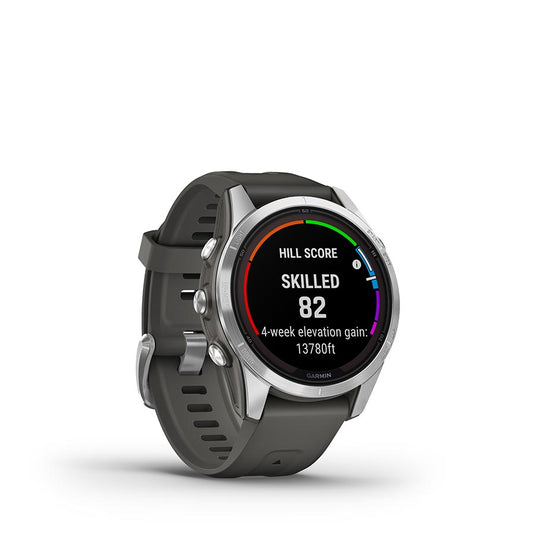 Garmin fenix 7S Pro Solar Glass, Watch, Watch Color: Silver/ Grey, Wristband: Graphite - Silicone