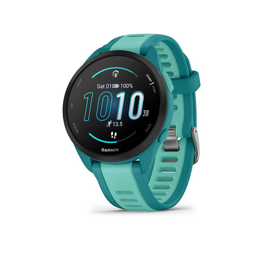 Garmin Forerunner 165 Music Watch, Watch Color: Turquoise, Wristband: Aqua - Silicone